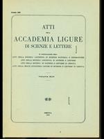 Atti della Accademia ligure di scienze e lettere. Vol. XLIII