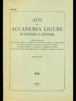Atti della Accademia ligure di scienze e lettere. Vol. XL