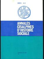 Annales cisalpines d'histoire sociale serie I n 2