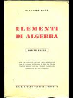 Elementi di algebra volume primo