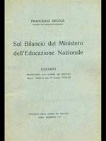 Sul bilancio del ministero dell'educazione nazionale