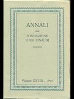 Annali della fondazione Luigi Einaudi. Vol. XXVIII. 1994 