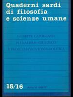 Quaderni sardi di filosofia e scienzeumane 15/16