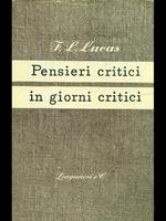 Pensieri critici in giorni critici