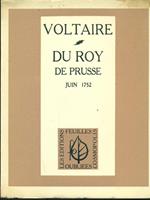 Du roy de Prusse juin 1752