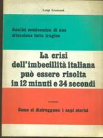La crisi dell'imbellicità italiana può essere risolta in 12 minuti 34 secondi