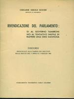 Rivendicazione del Parlamento si: al governotambroni/ No: al tentativo inutile di riaprire una crisi dannosa