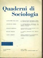 Quaderni di sociologia. Vol. XXVII /1- 1978