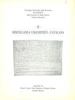 Miscellanea umanistico-catalana II