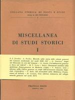 Miscellanea di studi storici I