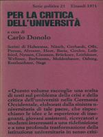 Per la critica dell'università