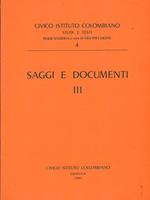 saggi e documenti III