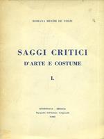 Saggi Critici d'arte e costume I