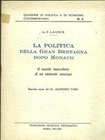 La politica della Gran Bretagna dopo Monaco