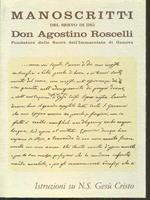 Manoscritti del servo di Dio DonAgostino Roscelli. Vol. I