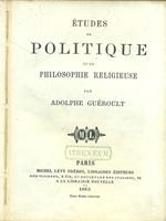 Études de politique et de philosophie religieuse