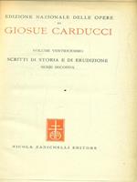 Edizione nazionale delle opere di Giosue Carducci scritti di storia e di erudizione serie seconda