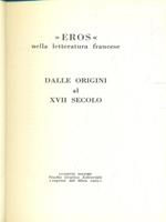 Eros nella letteratura francese. Dalle origini al XVII secolo