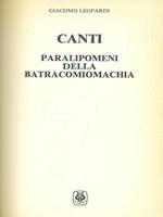 Canti paralipomeni della batracomiomachia