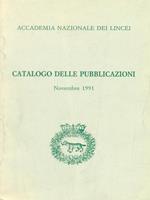 Catalogo delle pubblicazioni. Novembre 1991