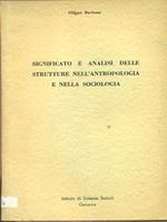 Significato e analisi delle strutture nell'antropologia e nella sociologia