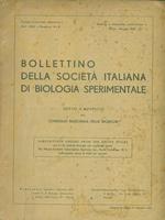 bollettino della società italiana di biologia sperimentale vol XXV. N 4-5 / Aprile-maggio 1949