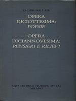 Opera diciottesima: Poesie. Opera diciannovesima: Pensieri e Rilievi