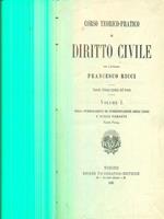 Corso teorico pratico di diritto civile vol I parte prima