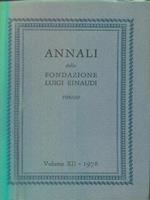 Annali della fondazione Luigi Einaudi XII. 1978