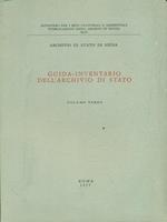 Guida inventario dell'archivio di stato vol terzo