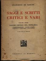 Saggi e scritti critici e vari vol. 1