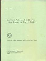 Lo studio di Mondovi del 1560 i primi docenti e le loro retribuzioni. Estratto