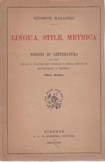 Lingua, stile, metrica