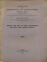 Ricerche sulle diete di erbaggi devitaminizzati nelle cavie. Estratto