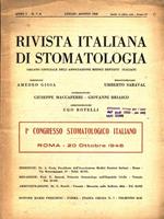 Rivista italiana di stomatologia. Anno I N. 7-8 Luglio Agosto 1946