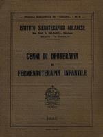 Cenni di opoterapia e fermentoterapia infantile