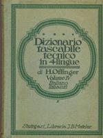 Dizionario tascabile tecnico in 4 lingue. Volume IV