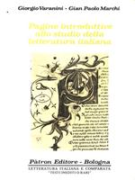 Pagine introduttive allo studio della letteratura italiana