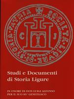 Studi e documenti di storia ligure