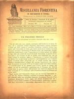 Miscellanea fiorentina di erudizione e storia. Numero 20 Volume II