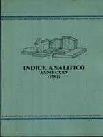 Indice analitico anno CXXV. 1992