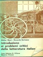 Introduzione ai problemi critici della letteratura italiana