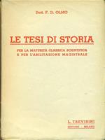 Le  tesi di storia