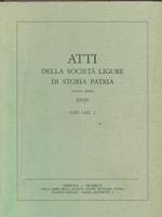 Atti della società Ligure di Storia Patria. Nuova seria XXXV. Fasc. I