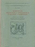 Scritti di filologia e linguistica italiana e romanza