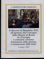 Il discorso di Benedetto XVI all'apertura del Convegno della Diocesi di Roma