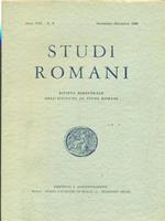   Studi romani Anno VIII- N. 6/ Novembre-dicembre 1960