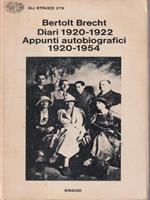 Diari (1920-1922). Appunti autobiografici 1920-1954