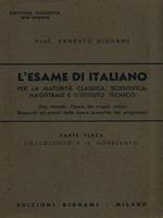 L' esame di italiano. Parte III L'ottocento e il novecento