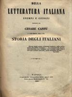 Della letteratura italiana. Esempi e giudizi